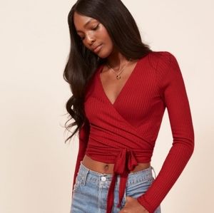 3/$30 NEW! Wild Fable Long Sleeve Cropped Wrap Top